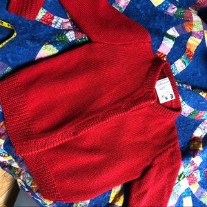 Red knit sweater vintage